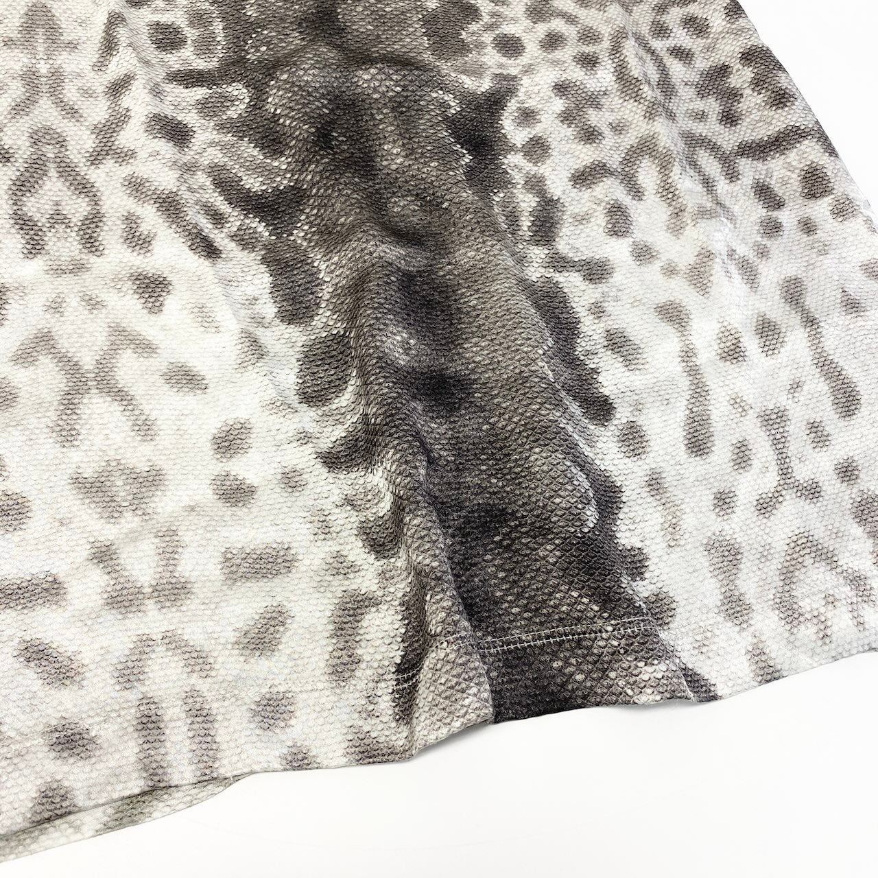 Ad15 GUCCI グッチ パイソンプリント シルクカットソー Python Print Silk T-Shirt White サイズM ホワイトt18r