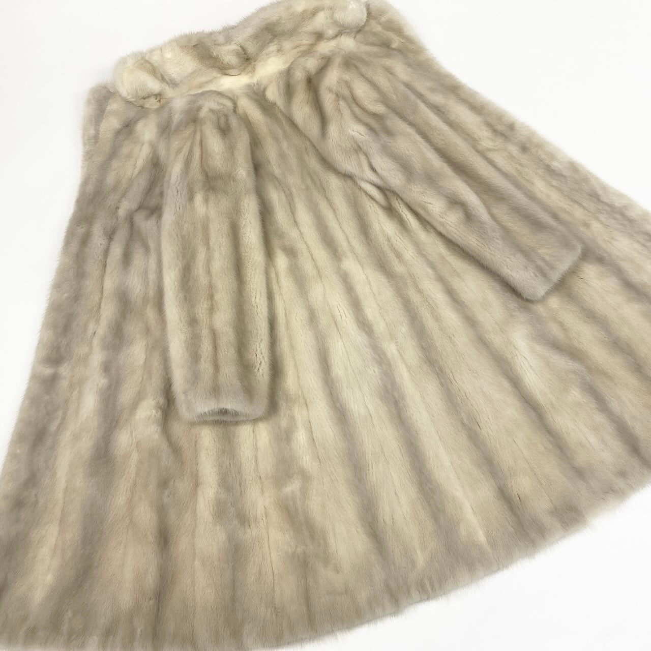 54e13 yamaoka パールミンク ロングコート サイズF ホワイト 本毛皮 Pearl Mink Fur Long Coatt18r