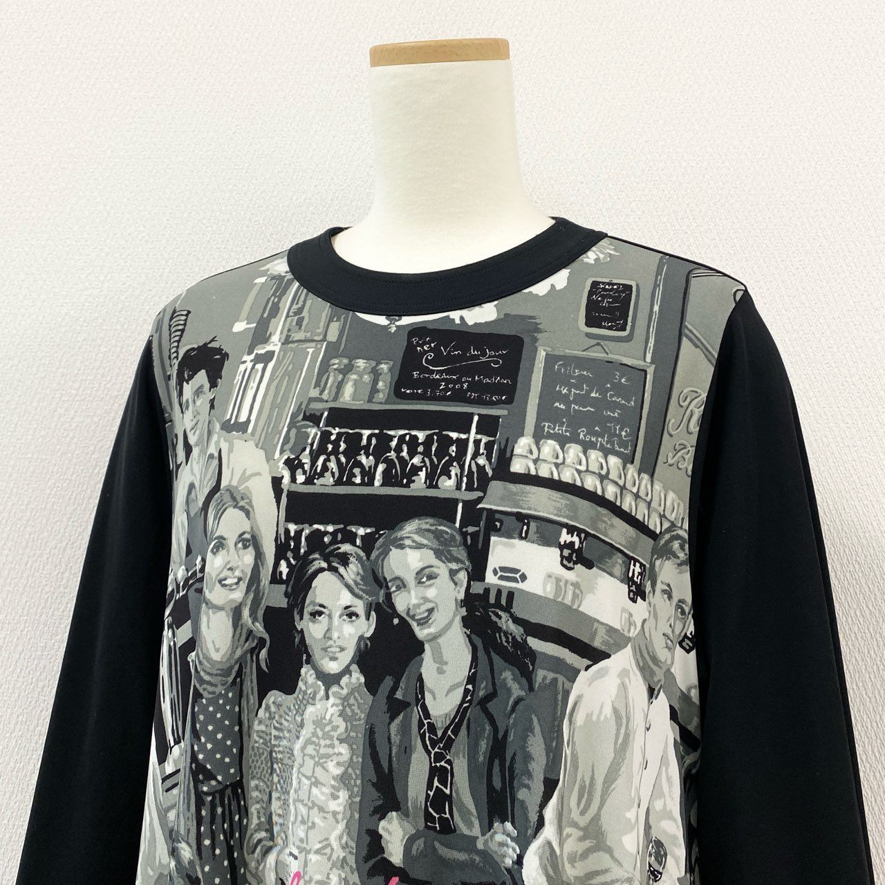 2k19《美品》 TOKUKO 1er VOL トクコプルミエヴォル 長袖ワンピース ロングワンピース 20周年限定モデル Aライン 変形デザイン 9 ブラック レディースu02t