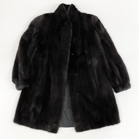 4i12 LANVIN ランバン BLACKGLAMA ブラックグラマ マホガニーミンク ミンクコート 毛皮コート ダークブラウン ミンクファー ロングコート レディースu02t