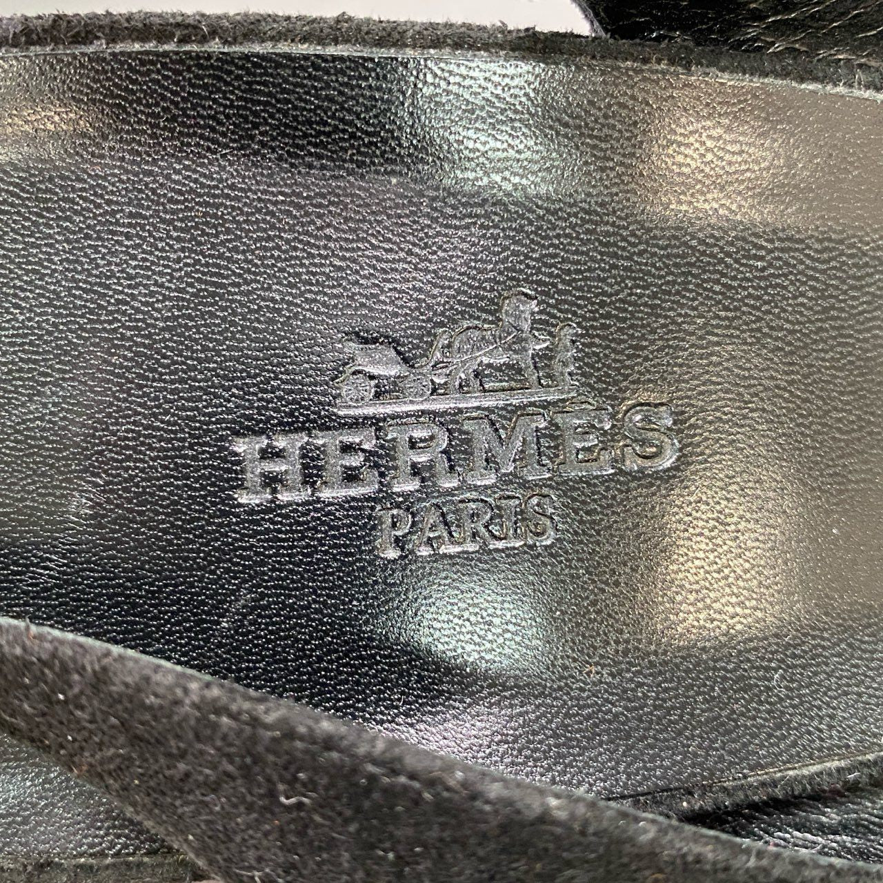 1k12 HERMES エルメス ジョイ ラインストーン装飾 ヒールサンダル ストラップサンダル サイズ41 ブラック スウェード パンプス レディース 女性用