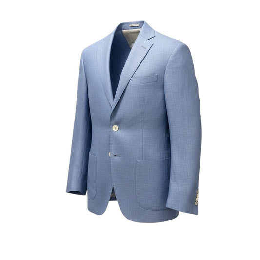 15c2 guji グジ KYOTO TESSUTI DI SONDRIO テーラードジャケット アンコンジャケット 日本製 メンズ 紳士服 サイズ46 ブルー系u02t