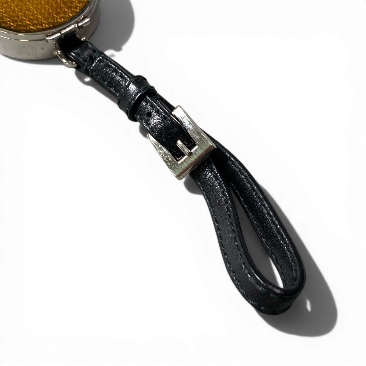 d9 《美品》 PRADA プラダ ピルケース チャーム Pill Case Charm イエロー キーホルダー 箱付t18r