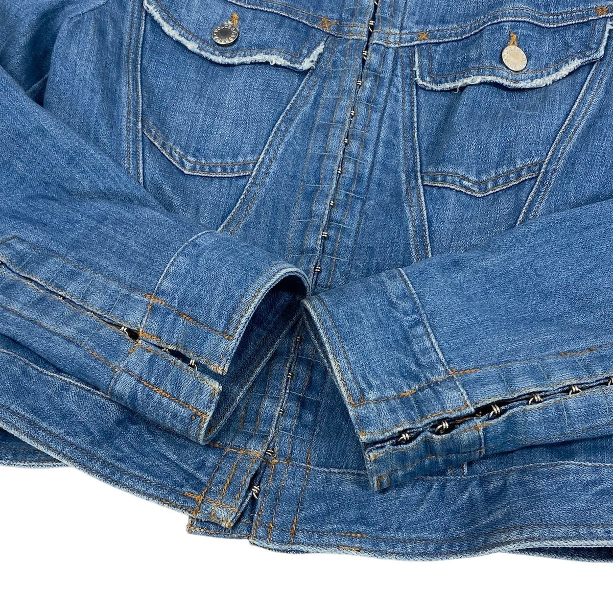 i18 DOLCE＆GABBANA デニムジャケット フィットジャケット イタリア製 ブルー コットン100％ レディース 女性用u02t