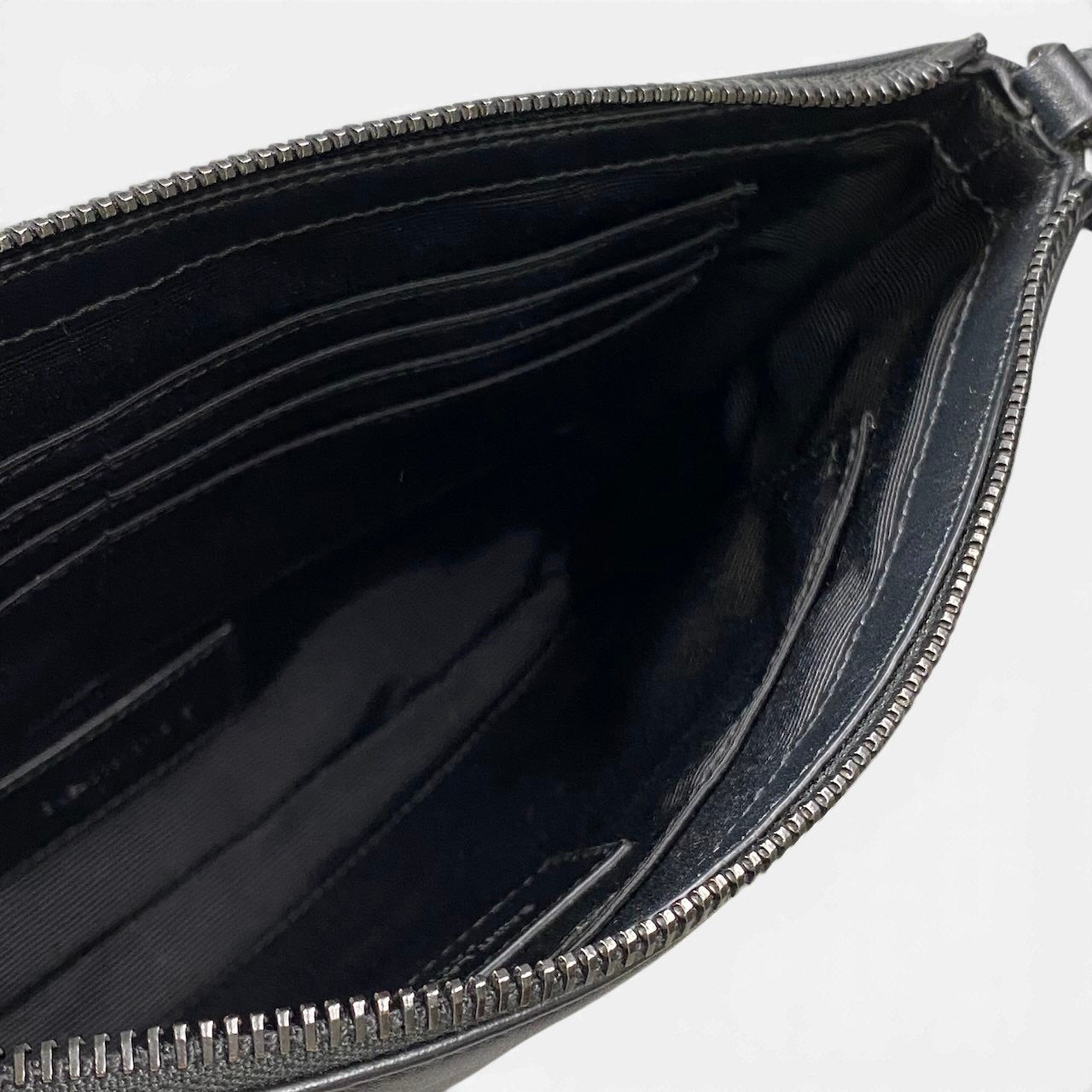g9 SAINT LAURENT PRIS サンローランパリ カサンドラ オールブラック フリンジ ショルダーバッグ レザー レディースta1