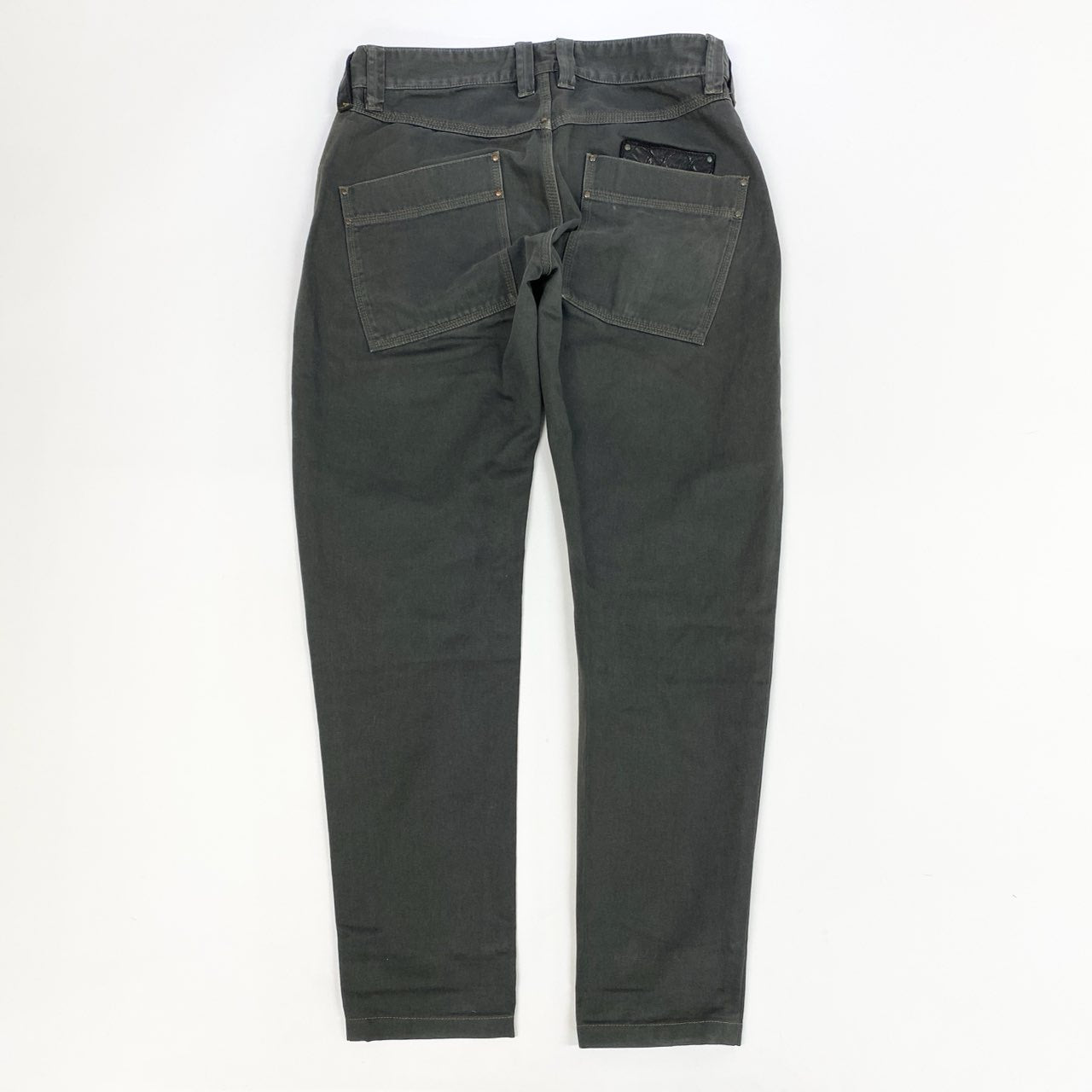 69k7 EMPORIO ARMANI エンポリオアルマーニ ワークパンツ カーゴパンツ パンツ ボトム レザーポケット  2062 7320 38サイズ カーキ メンズu02t