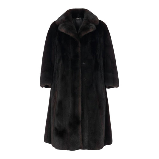 6c21 超ロング 本毛皮 ミンクコート 丈110cm サイズF 赤茶 Mink Fur Super Long Coatt18r