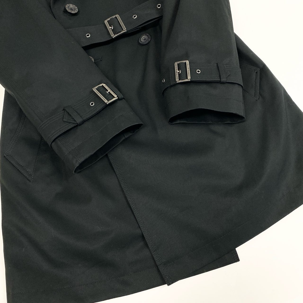 31b12 BURBERRY BLACK LABEL バーバリー ブラックレーベル ライナー付き トレンチコート サイズM ブラック Trench Coat 日本製t18r
