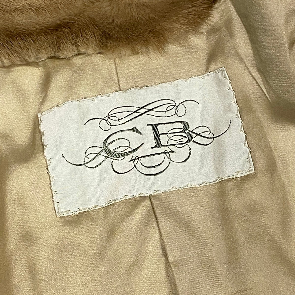 27f3 CB 希少デザイン パステル ナチュラルミンク ロングコート サイズF 茶系 最高級 本毛皮 Mink Fur Long Coatt18r