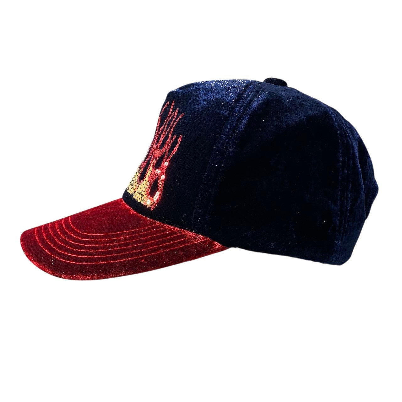 licien pellat-finet ルシアンペラフィネ スパンコールファイアー ラメキャップ Sequin Fire Glitter Cap F レッド ネイビー 帽子