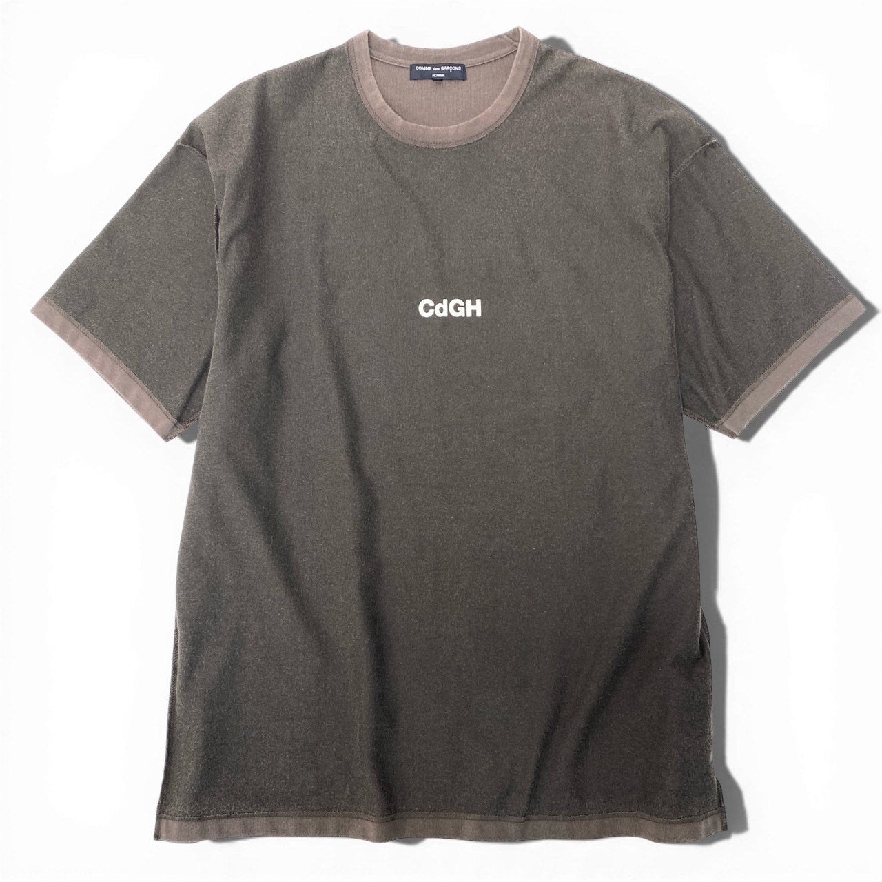Ab5 COMME des GARCONS HOMME コムデギャルソンオム 24SS CdGHLOGO INSIDE TEE インサイドアウト Tシャツ 半袖カットソー HM-T011-051-1-3 Mサイズ ブラウン系 コットン メンズk02i