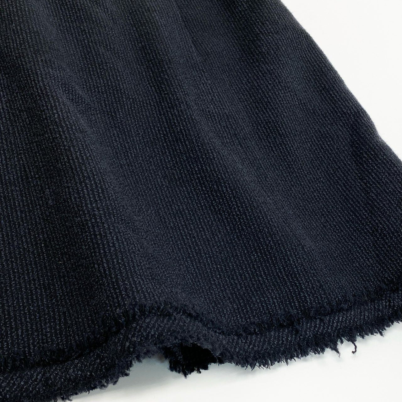 Ca14 CHANEL シャネル 2004年 P23727 裾フリンジ 膝丈スカート サイズ38 グレー レディースta1