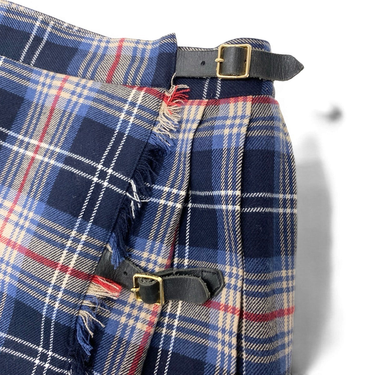 Ig9 BURBERRY バーバリー ラップスカート チェック柄 バックプリーツ サイズS/160 マルチカラー レディースo07t