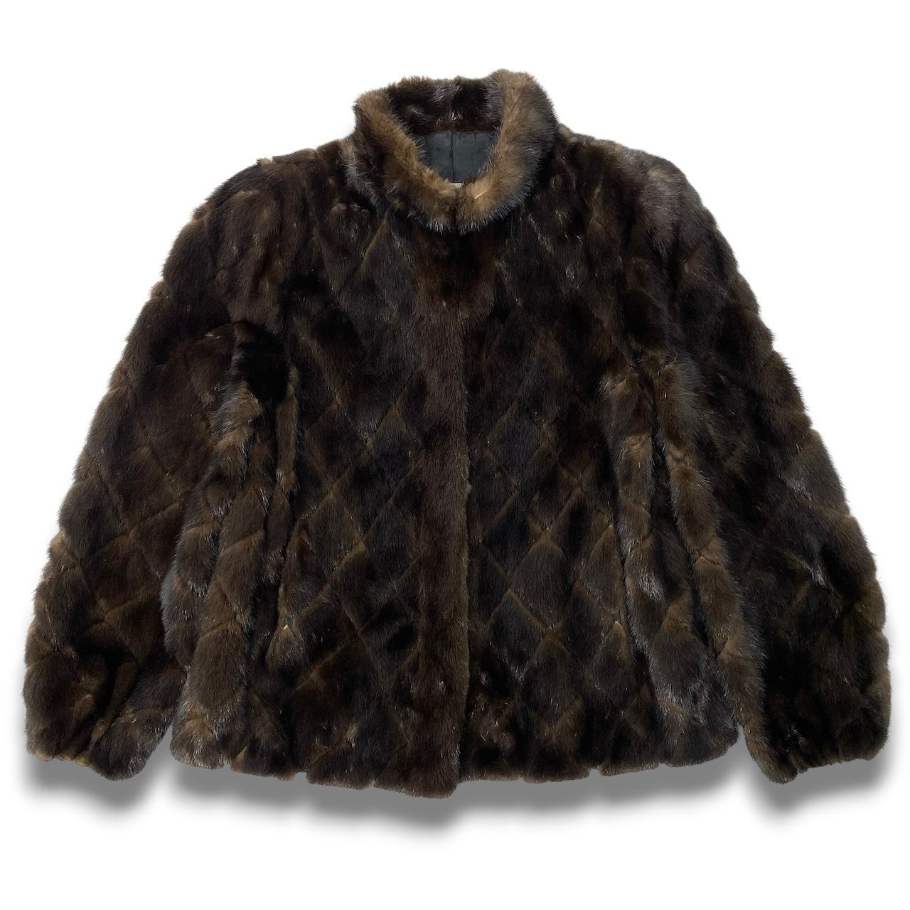47c18 nakamura fur ダイヤモンドカット ミンクファー ジャケット コート ブラウン 本毛皮 Diamond Cut Mink Fur Coatt18r