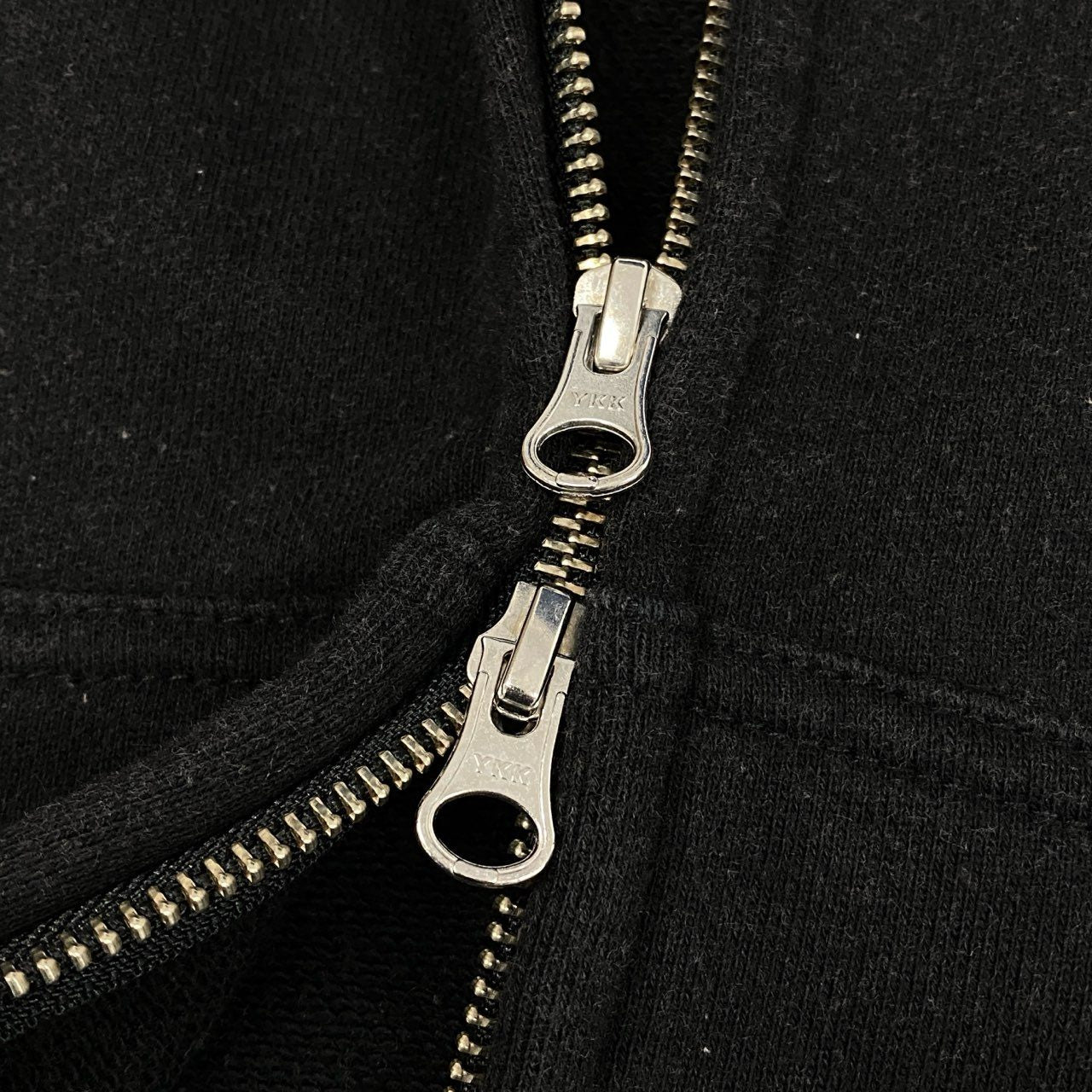 24L22 ALICE HOLLYWOOD アリス ハリウッド DESTROYED CHOPPER FULL ZIP HOODIE ジップアップ フーディー パーカー Mサイズ ブラック コットン100％ メンズo07t