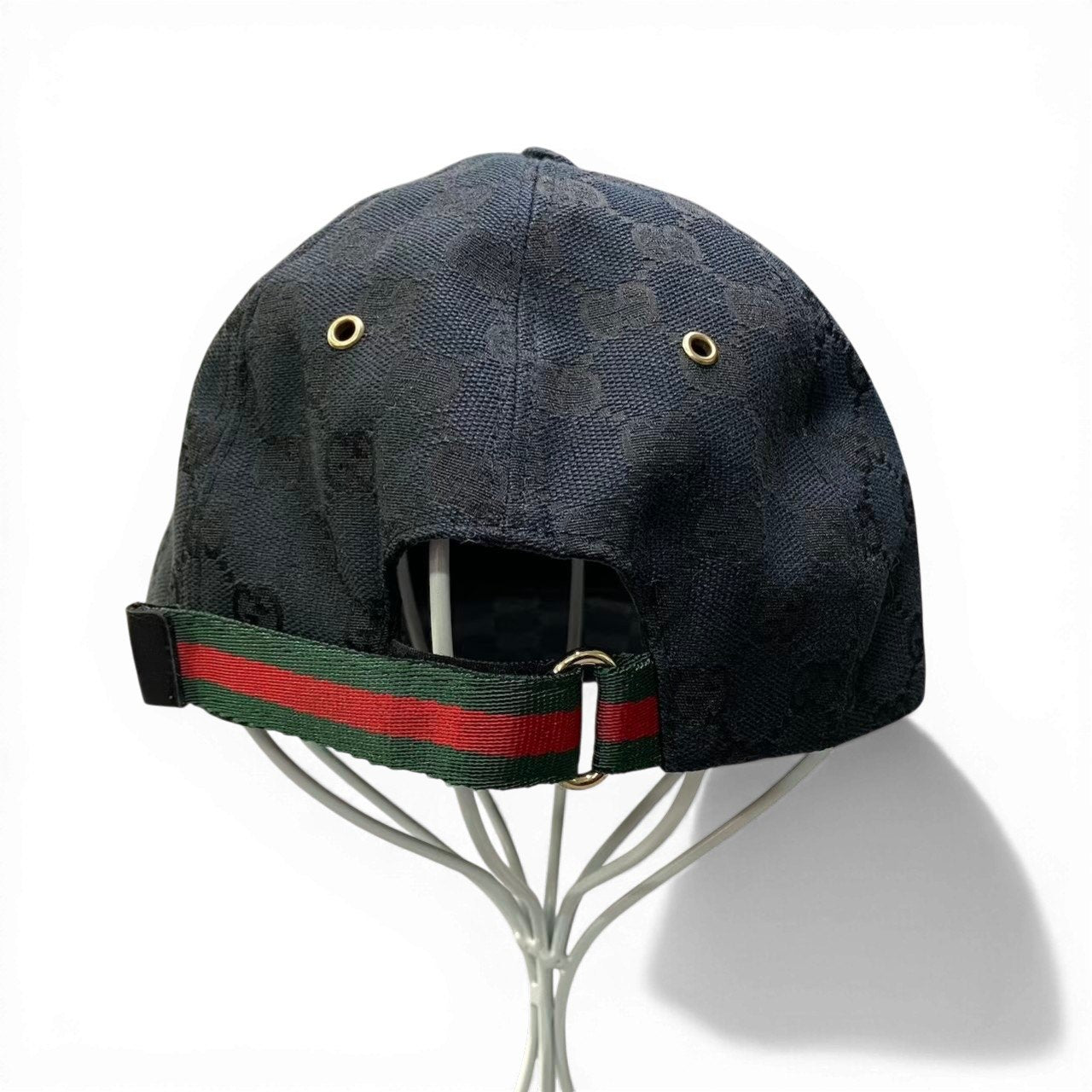 c18 GUCCI グッチ シェリーライン GGキャンバス キャップ Sherry Line GG Canvas Cap サイズL ブラック 帽子 イタリア製