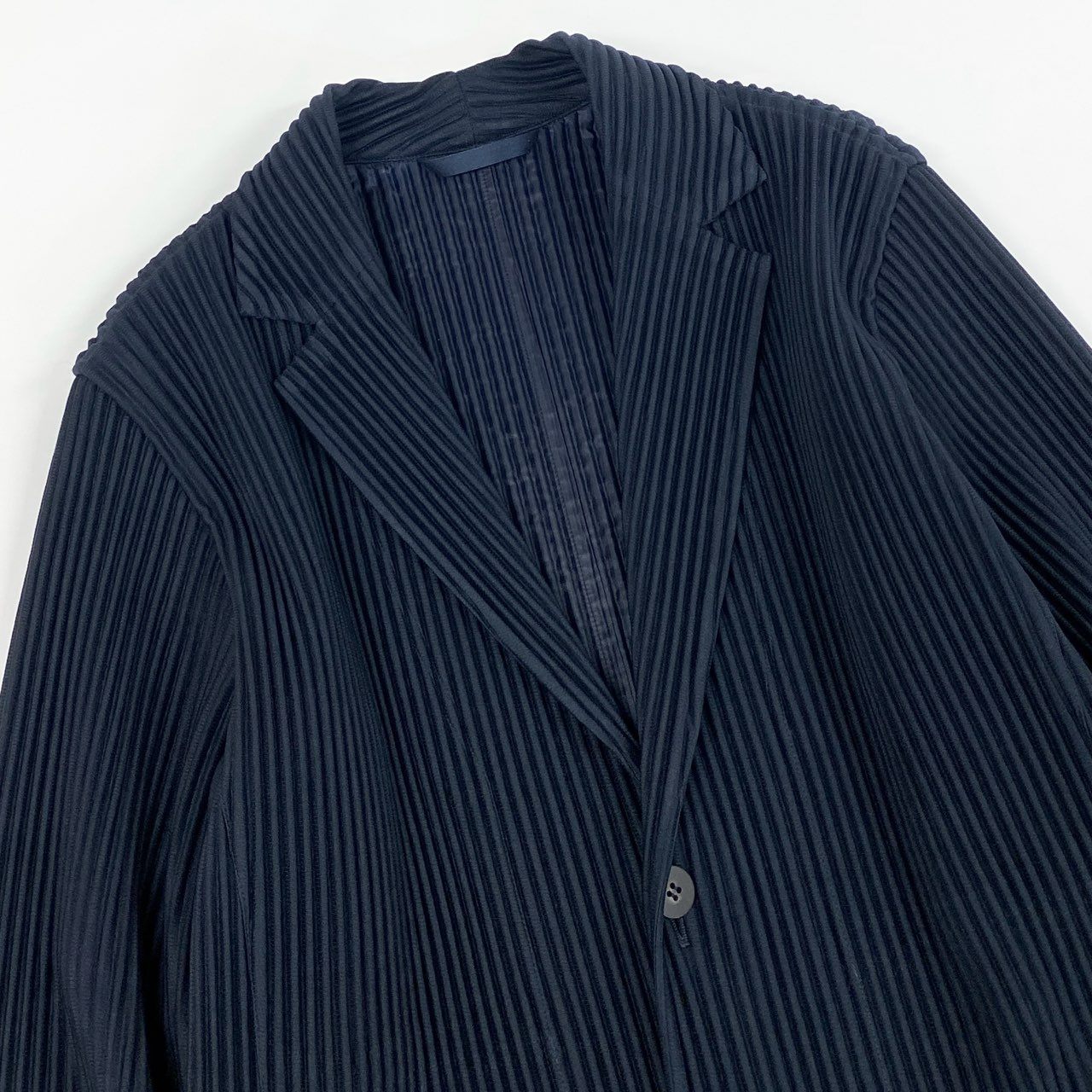 Md6 HOMME PLISSE オムプリッセ プリーツジャケット テーラードジャケット サイズ1 ネイビー メンズk02i