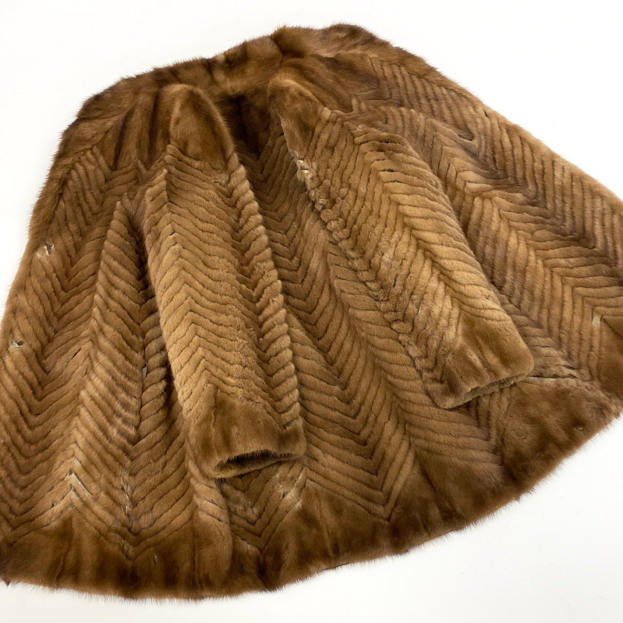 36a16 ROTINY ロティニー パステルミンク ミンクコート 毛皮コート 9 ライトブラウン ミンクファーt18r