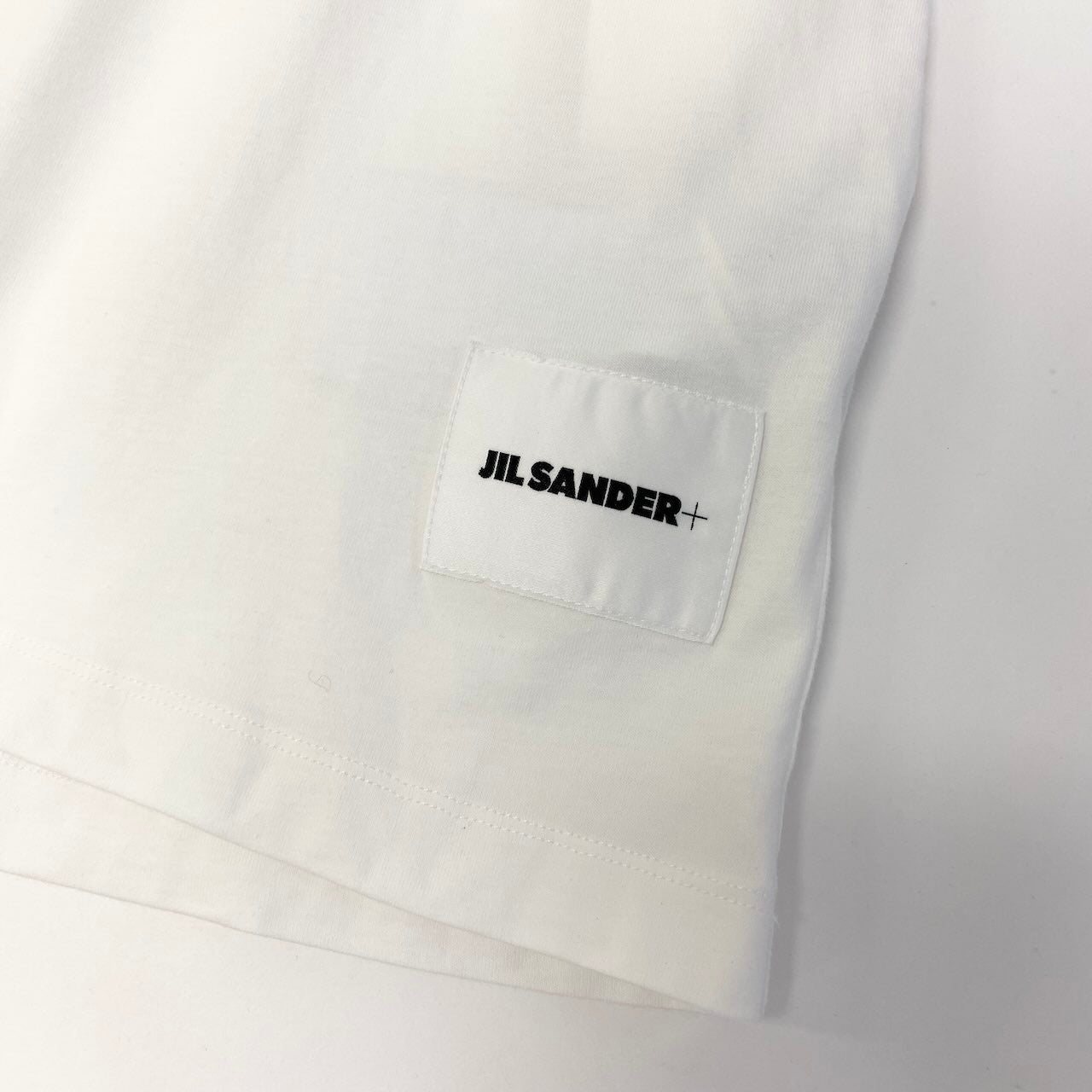 20d27 JIL SANDER＋ ジルサンダープラス 半袖Tシャツ  クルーネック カットソー トップス サイズL ホワイト コットン100％ メンズ 紳士服u02t