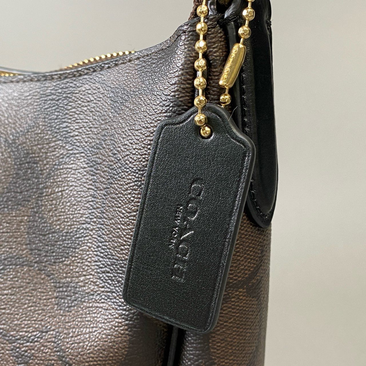 Bj3 《美品》 COACH コーチ ワンハンドル シグネチャー ワンショルダーバッグ F29209 ブラウン 肩掛け 鞄 カバンt18r
