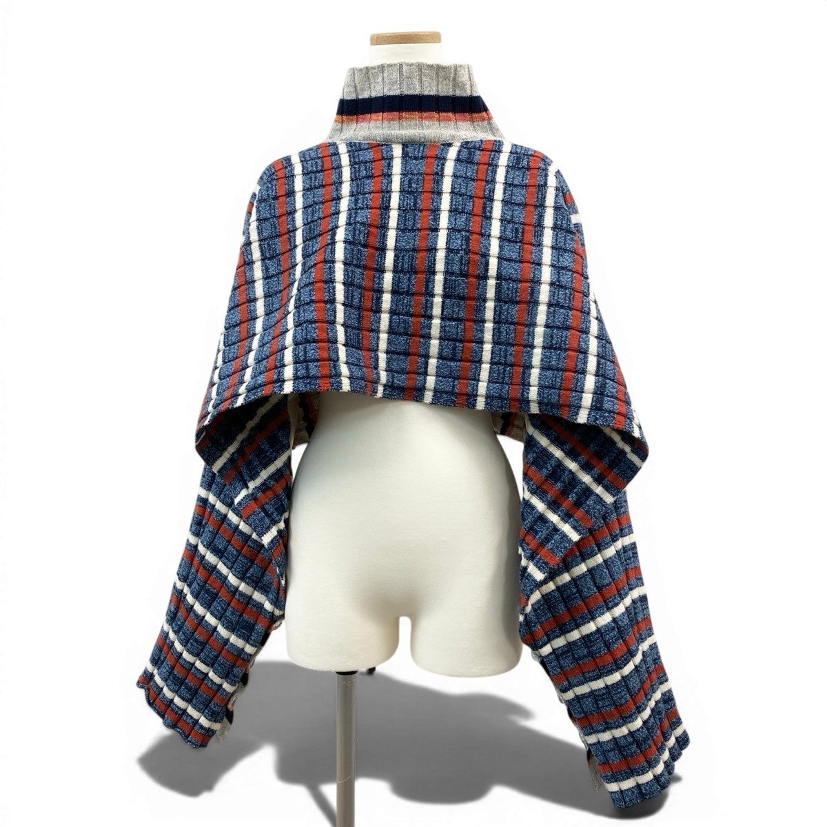 7g29 WASTE YARN PROJECT ウェイストヤーン プロジェクト CARO TURTLE BECK PONC ニットセーター ポンチョニット クロップド 4010400245 5088 マルチカラー ウール100％ レディース 女性用t18r