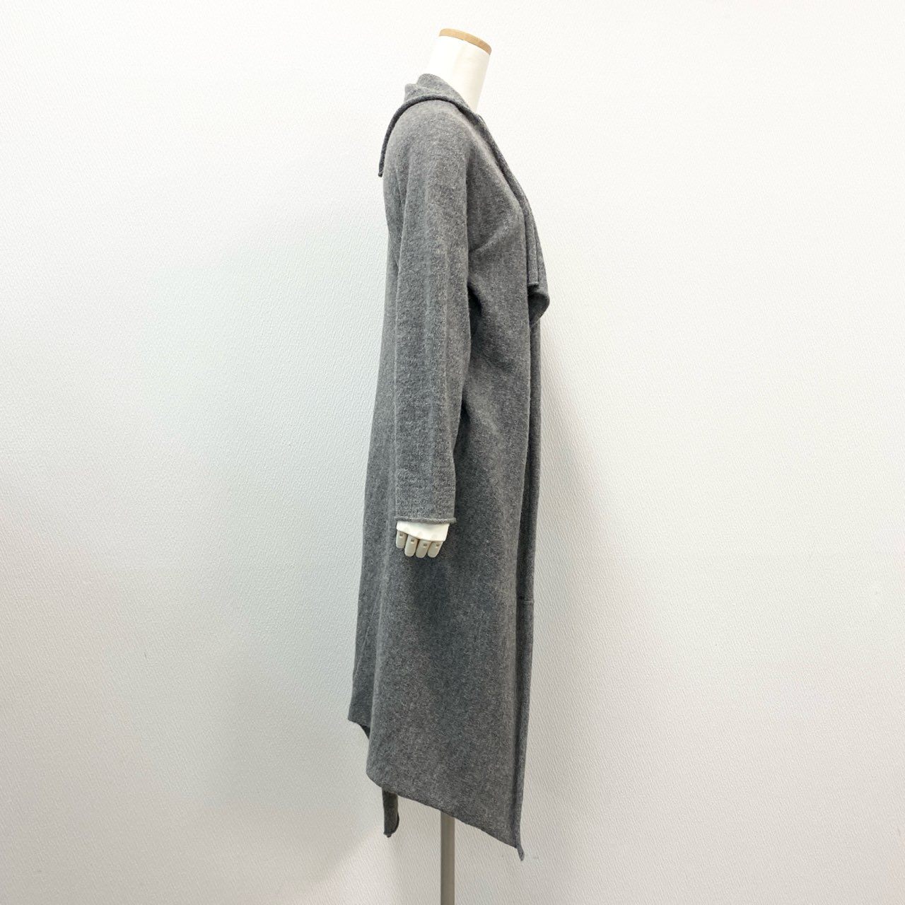 38k16【美品】JURGEN LEHL Babaghuri ヨーガンレール ババグーリ ニットカーディガン ロングカーディガン ニットセーター J0574KC611 Mサイズ グレー レディースu02t