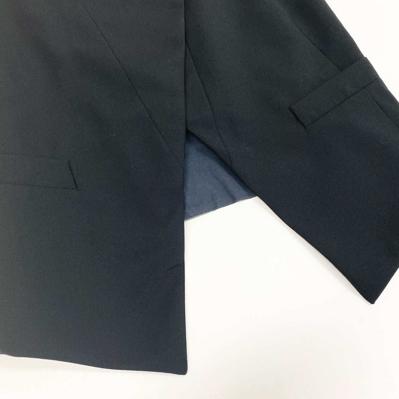 6b12 BALENCIAGA バレンシアガ 変形ジレベスト ノースリーブカットソー 36サイズ ブラック ウール100％ レディース 女性用u02t