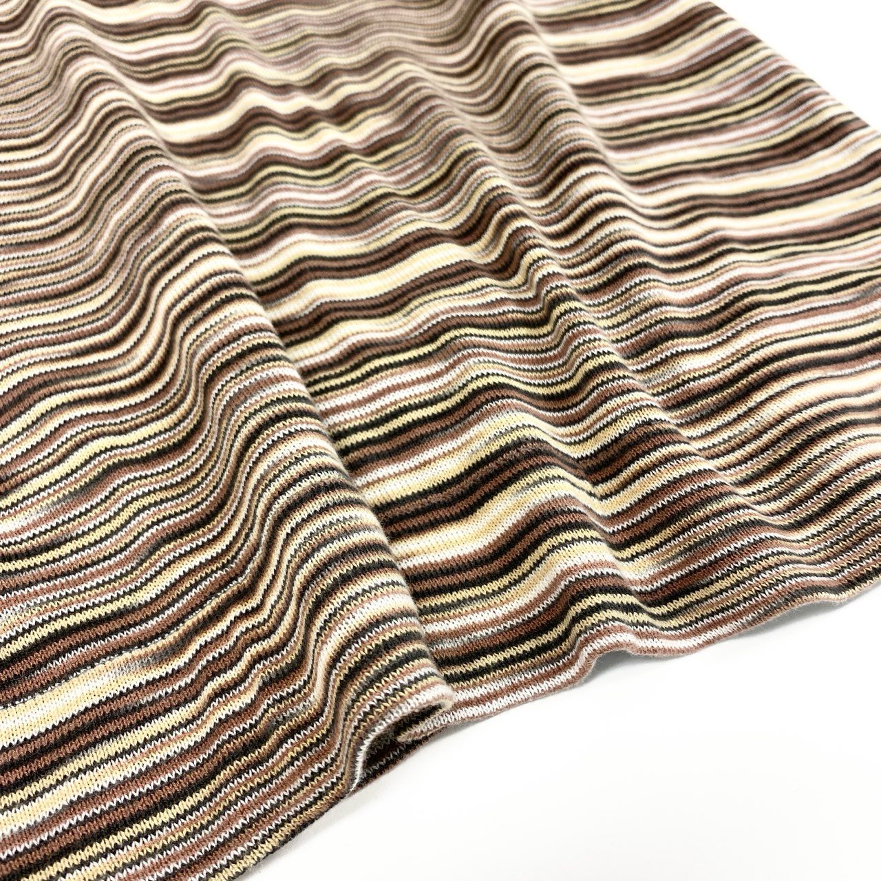 8j10 MISSONI ミッソーニ 半袖ニット ニットセーター トップス ボーダー イタリア製 マルチカラー メンズu02t
