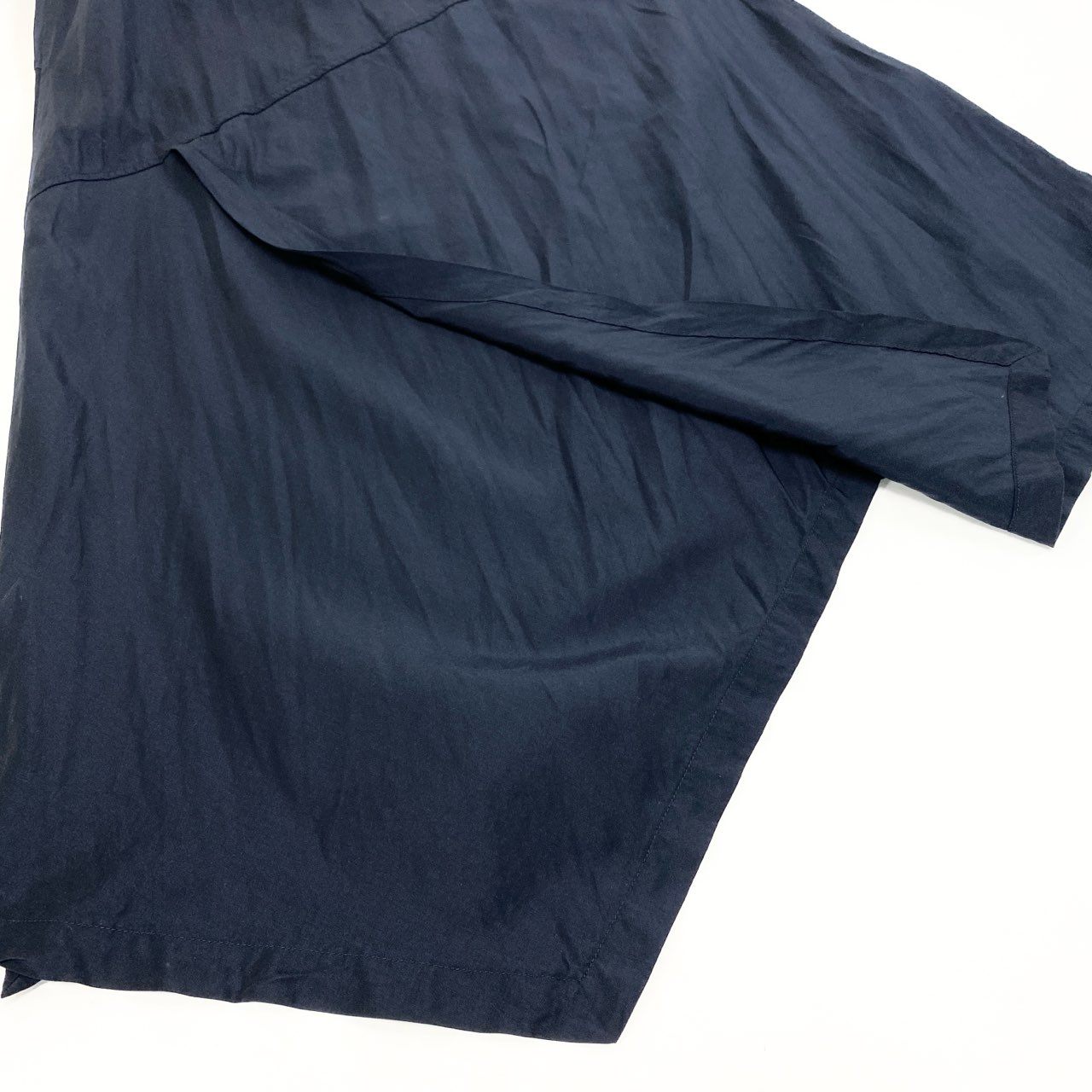 16k10 【美品】45rpm フォーティーファイブアールピーエム 変形スカート ロングスカート フレア スリット 100802 2サイズ ネイビー レディースu02t