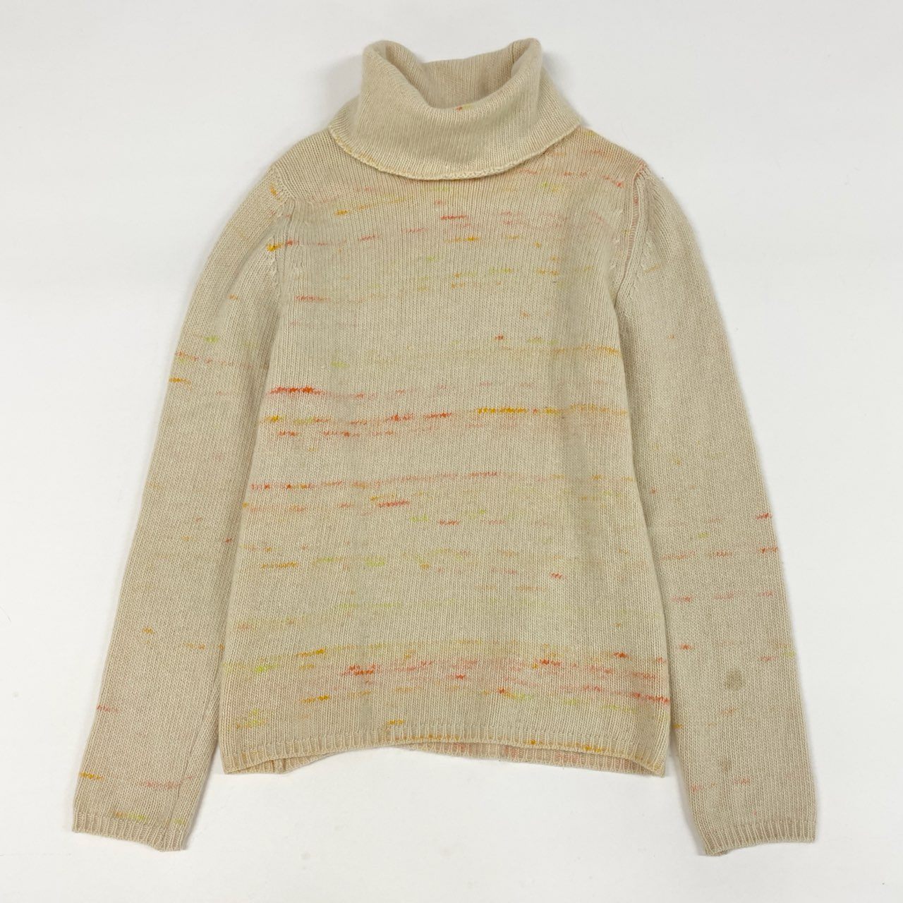 70i2 BALLANTYNE バランタイン  英国製 総カシミヤ 長袖 タートルネック ニットセーター トップス ベージュ系 カシミア100 cashmere レディースo07t