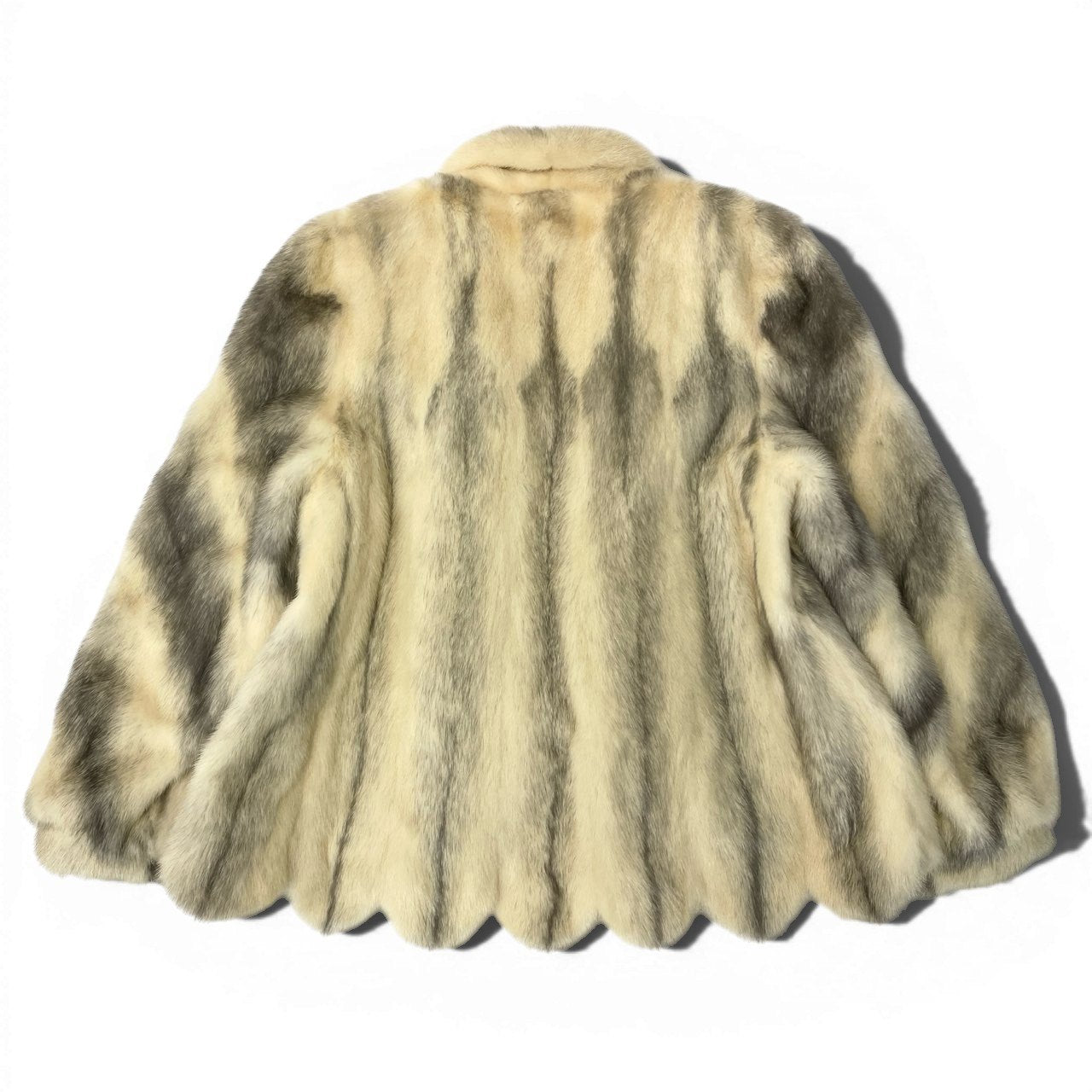 44a15 LANVIN ランバン SAGA MINK サガミンク 銀サガ クロスミンクコート ボリュームスリーブ サイズ11 最高級本毛皮 Cross Mink Fur Coatt18r