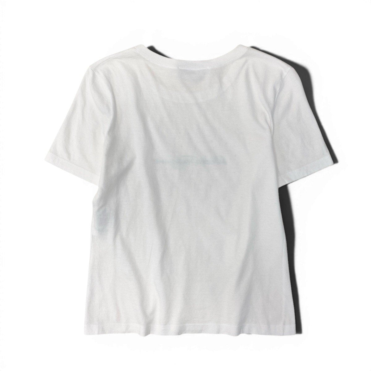 If15 Salvatore Ferragamo サルヴァトーレフェラガモ ロゴ ラインストーン Tシャツ 半袖カットソー イタリア製 Sサイズ ホワイト コットン レディースo07t