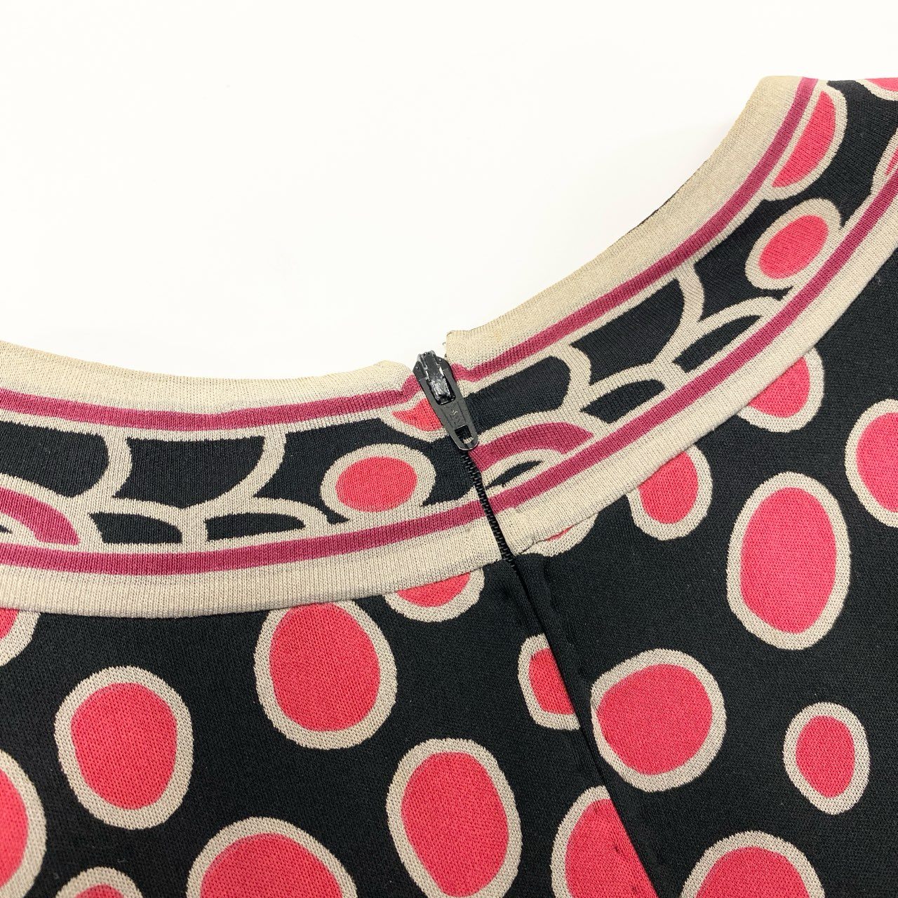 20L2 フランス製 LEONARD レオナール 長袖ワンピース ロングワンピース トップス ドット柄 ブラック レッド レディースu02t