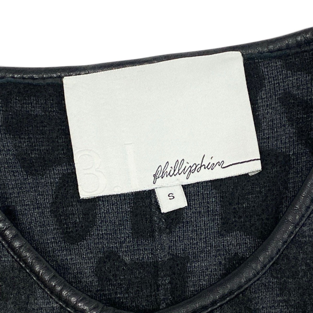 i25 【美品】3.1 Phillip Lim ロングコート ダブルボタン パイピング レオパード Sサイズ グレー ウール100％ レディース 女性用u02t