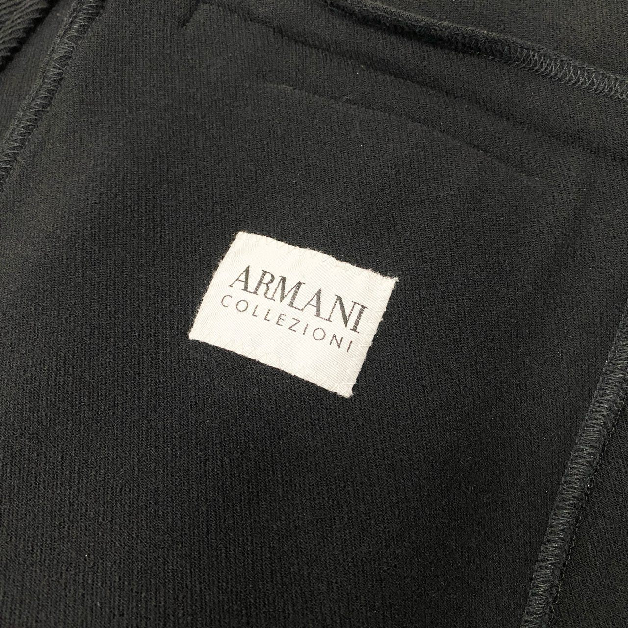 48a19 ARMANI COLLEZIONI アルマーニ コレッツォーニ 薄手 スタンドカラージャケット サイズ46/R ブラック メンズ アウター 羽織k02i