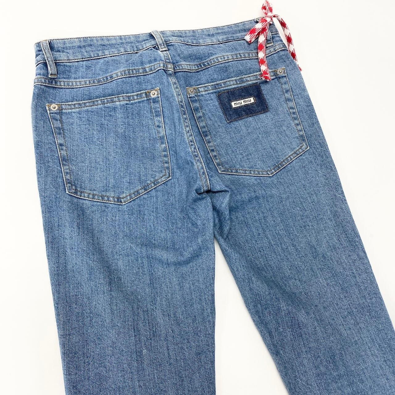 81c26 MIUMIU ミュウミュウ スキニーデニムパンツ ストレッチパンツ ボトムパンツ AMM1 2018 755 GWP256 1M68 26サイズ インディゴ レディース 女性用u02t