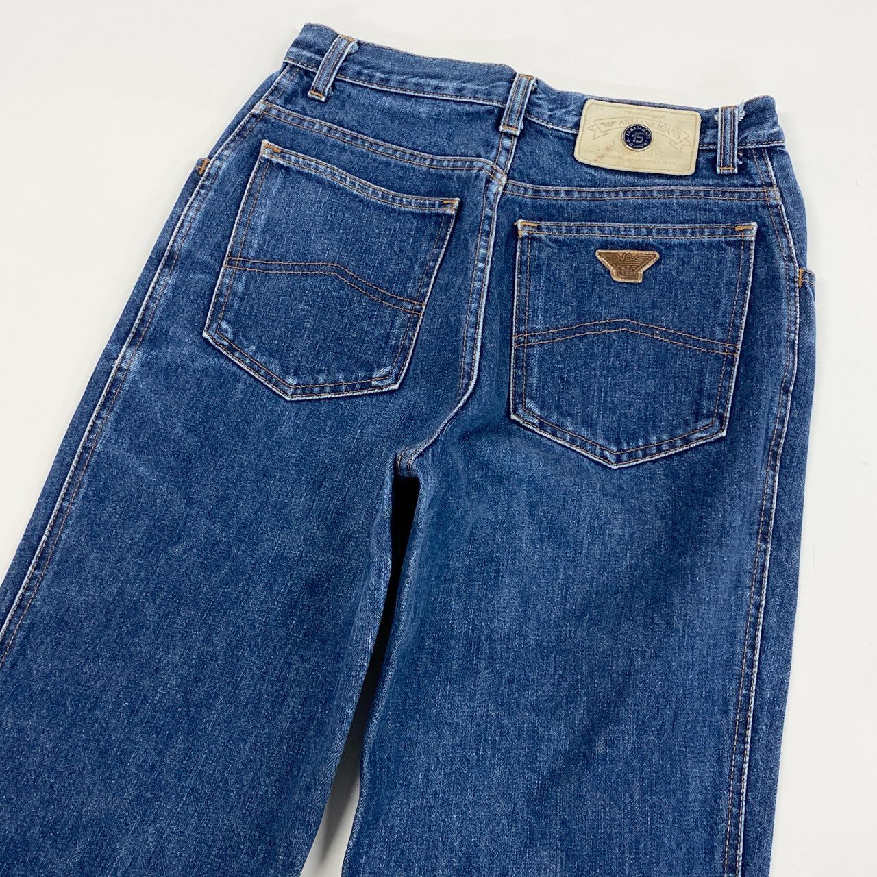 75j29 ARMANI JEANS アルマーニジーンズ デニムパンツ  ボトム ジップフライ イタリア製 29サイズ インディゴ メンズu02t