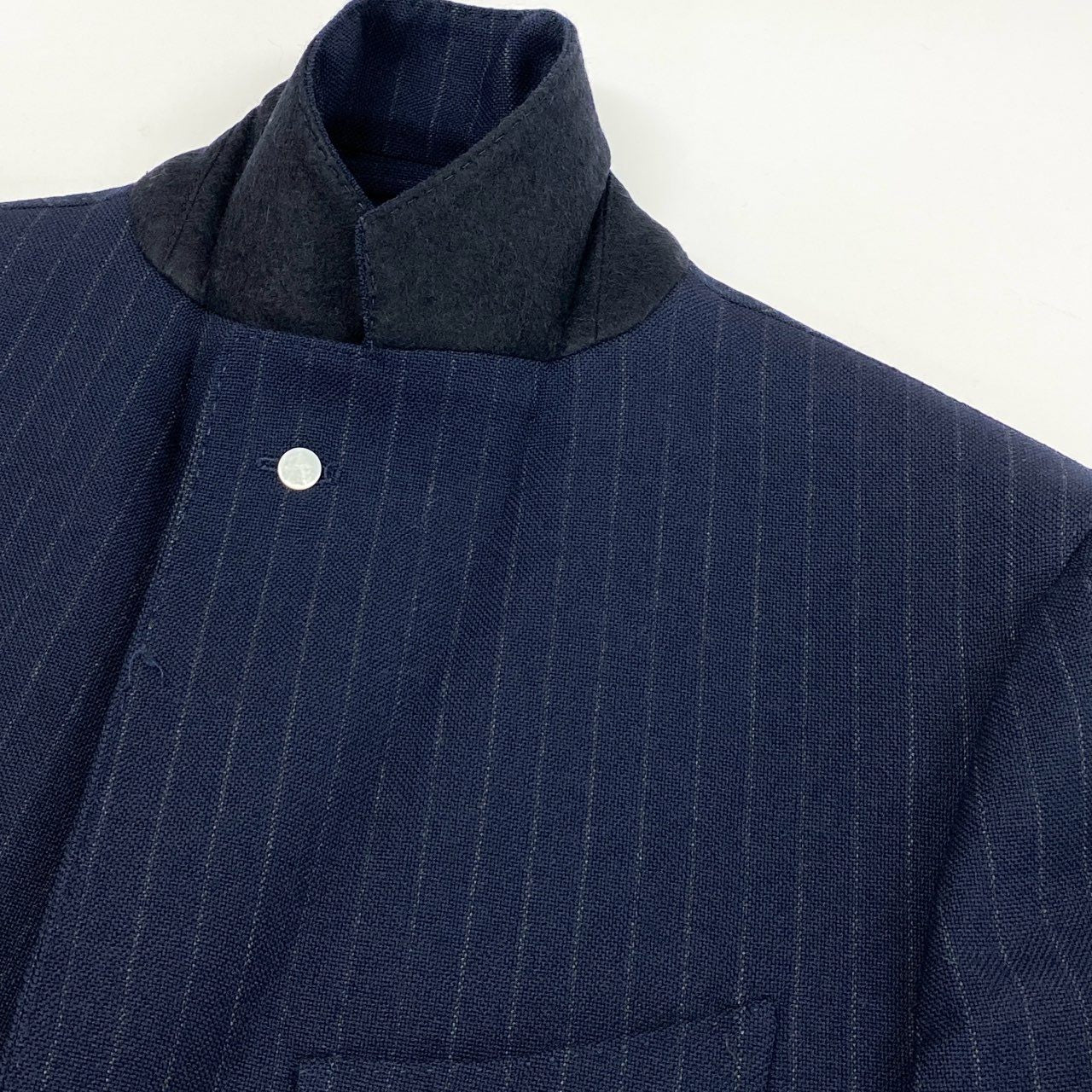 58i11 LARDINI ラルディーニ セットアップスーツ テーラードジャケット ブートニエール付き ストライプ メンズ 男性用 44 ネイビーu02t