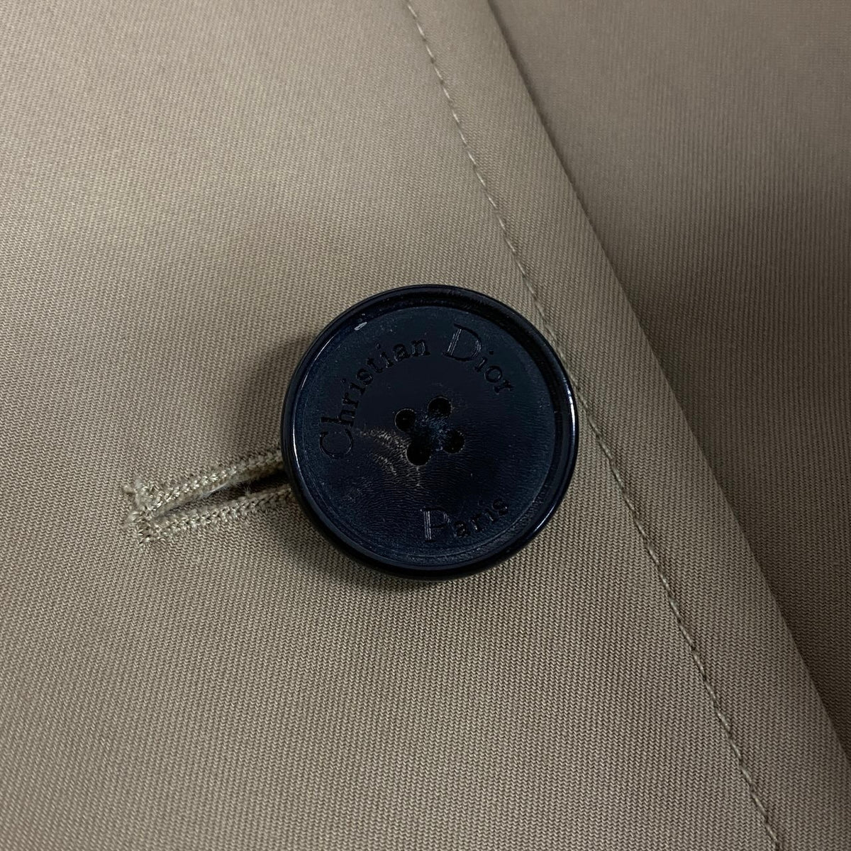 i21 【美品】Christian Dior 2024SS ラ・トゥール・エッフェルト トレンチコート 427M13A3995 42サイズ ベージュ コットン100％ レディース 女性用k02i
