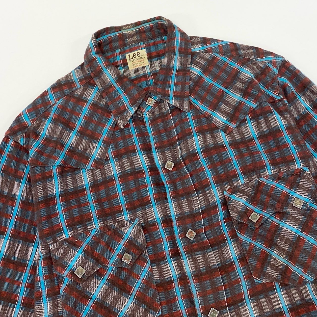 28k5 Lee リー WESTERNER チェックシャツ ウエスタンシャツ 長袖 メンズ 紳士服 M マルチカラー コットン100％o07t