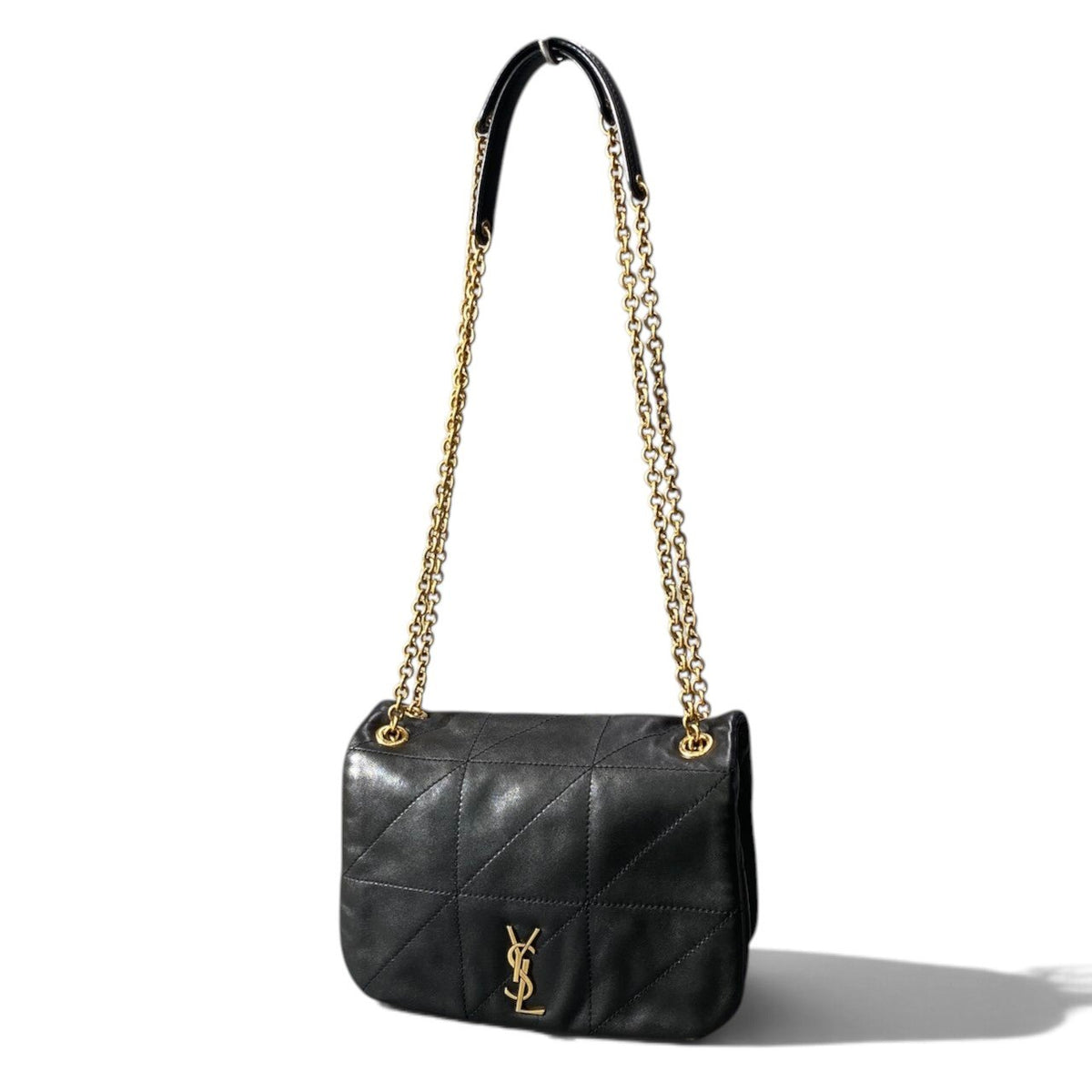 h21 SAINT LAURENT サンローラン YSL ジェイミー  チェーンミニショルダーバッグ YSL Jamie Chain Mini Shoulder Bag Black Leathert18r
