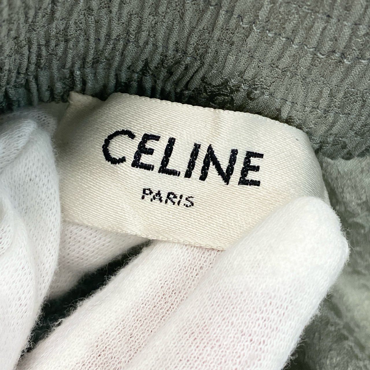 Ii29 《美品》 CELINE セリーヌ トリオンフ 総柄 ショートパンツ ハーフパンツ 2R711130R サイズ36 グレー シルク100 レディースu02t