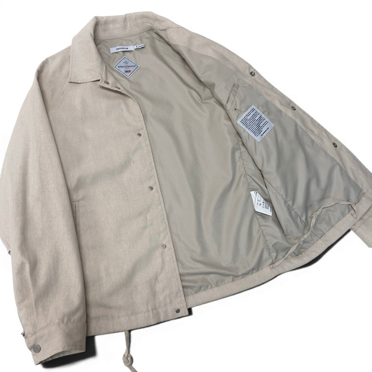 68g14 nonnative ノンネイティブ 24SS COACH JACKET P/C/L OXFORD WITH GORE-TEX WINSTOPPER コーチジャケット NN-J4413 サイズ1 アイボリー メンズu02t