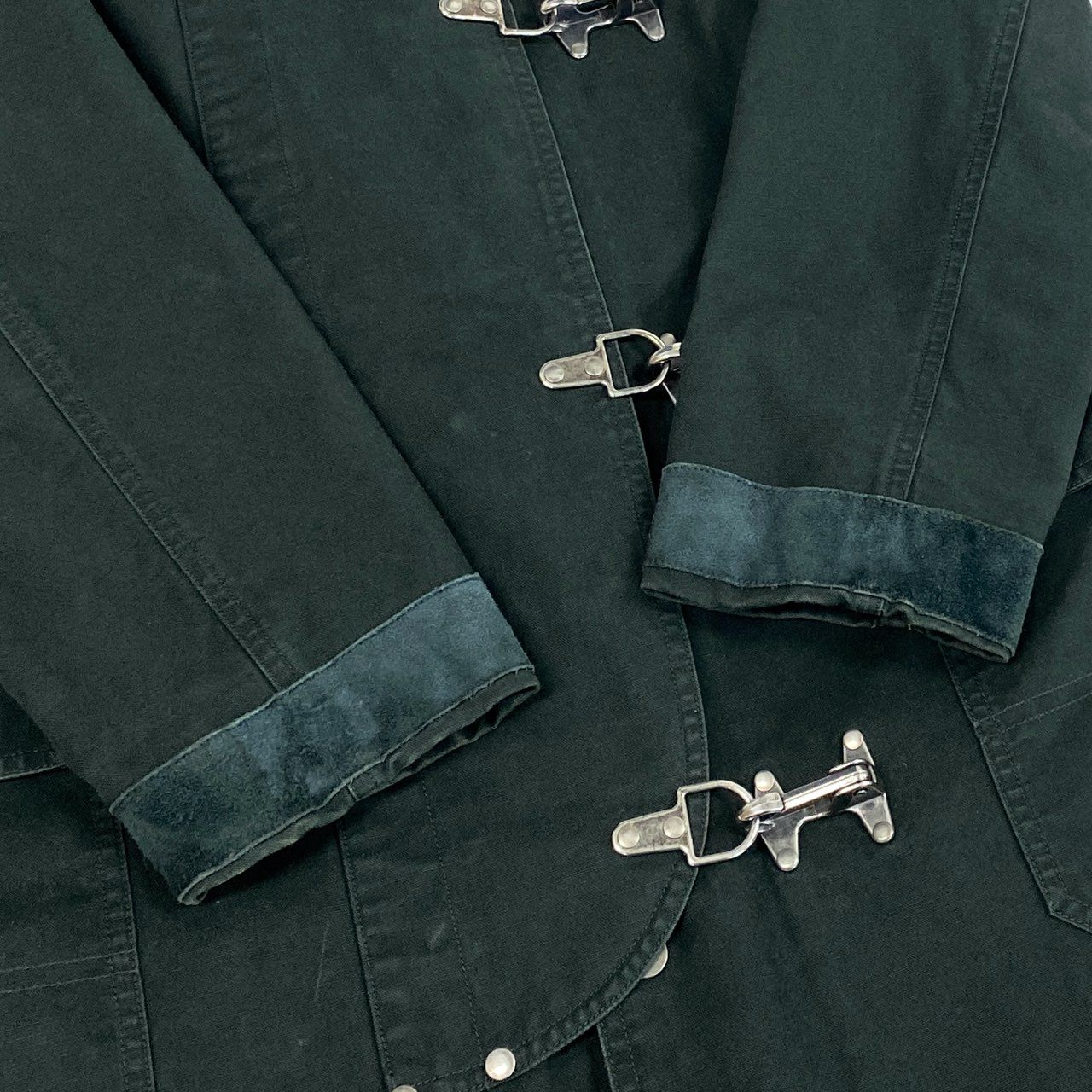 2j27 RALPH LAUREN ラルフローレン ファイヤーマンジャケット コットンジャケット コーデュロイ切替 アウター 9 ダークグリーンo07t