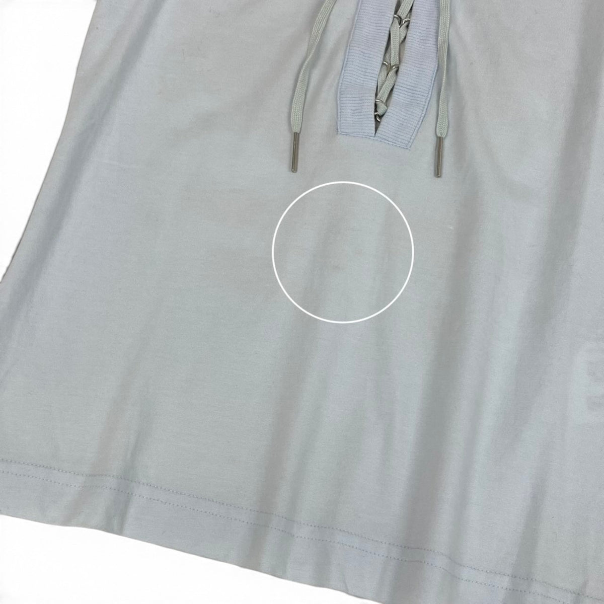 i21 DOLCE＆GABBANA 00's レースアップTシャツ プリントデザイン トップス 38サイズ ライトブルー レディース 女性用u02t