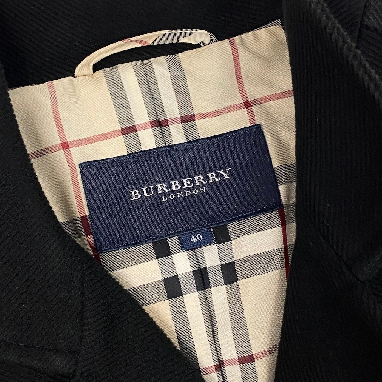 24e14 BURBERRY LONDON バーバリー ノバチェック セットアップ サイズ40 / 38 ブラック ジャケット スカート 日本製t18r