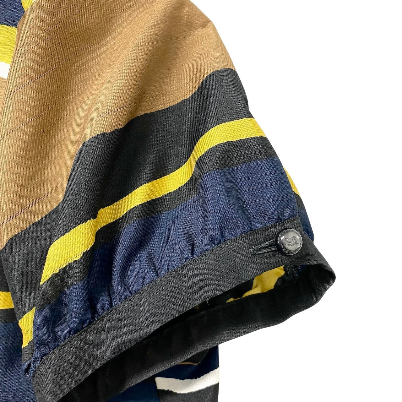 78e18 BURBERRY LONDON BLUE LABEL バーバリーロンドン ブルーレーベル パフスリーブ 膝丈ワンピース ボーダー柄 ウエストリボン  サイズ36 マルチカラー ポリエステル100％ レディース 女性用u02t