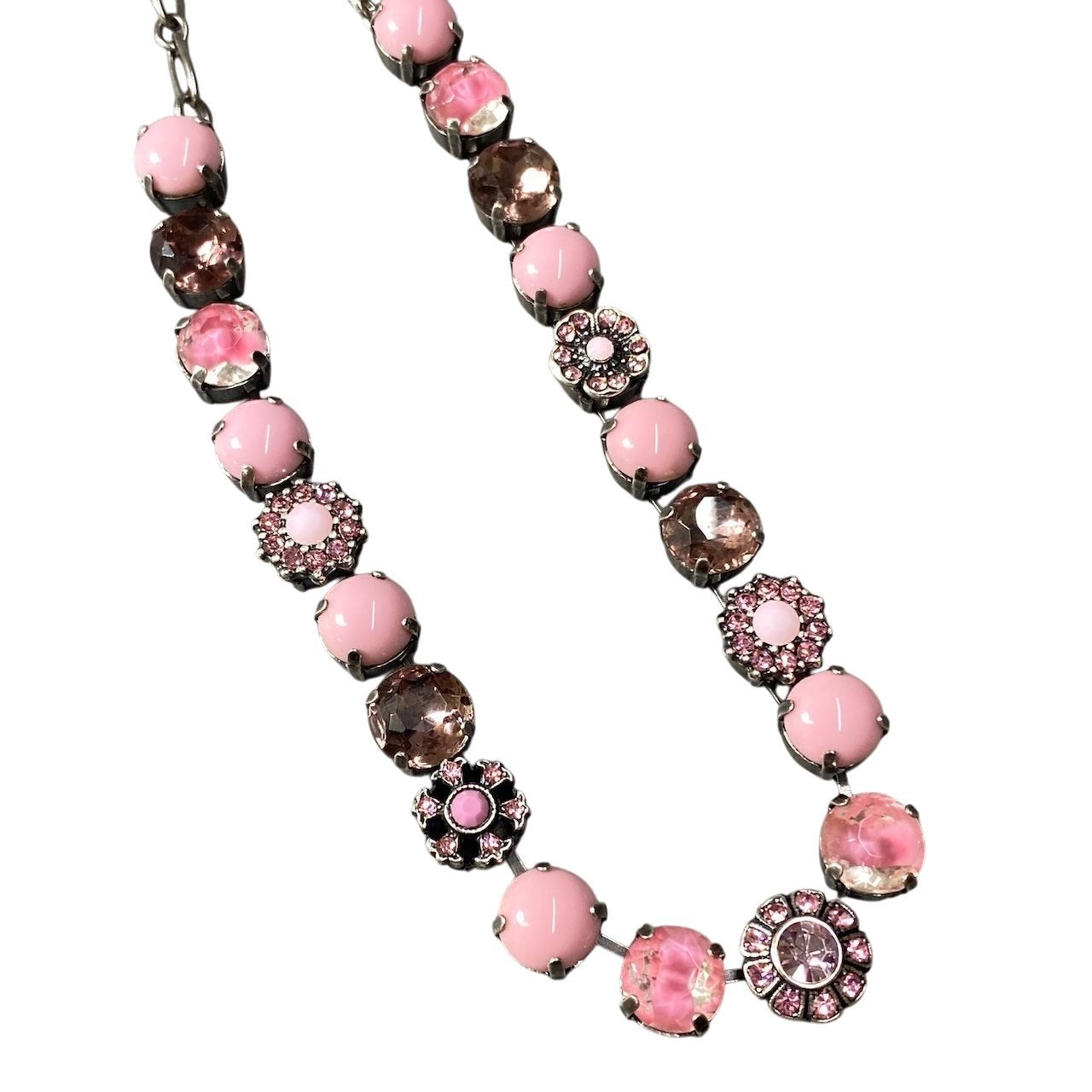 h11 18 《美品》 Mariana マリアナ 天然石 × クリスタル ビジュー ピンク アクセサリー ジュエリー アンティークt18r