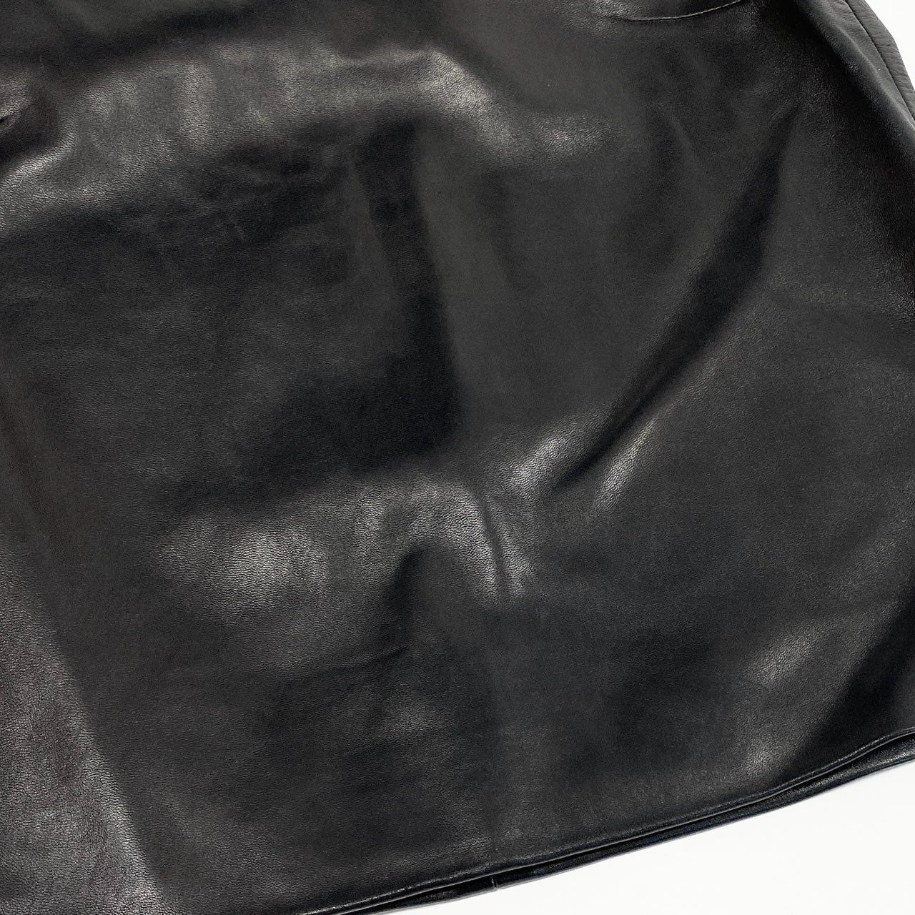 50b7 【美品】THE ROW ザロウ Vネックレザーベスト ノースリーブベスト トップス 4サイズ ブラック 羊革100％ レディース 女性用k02i