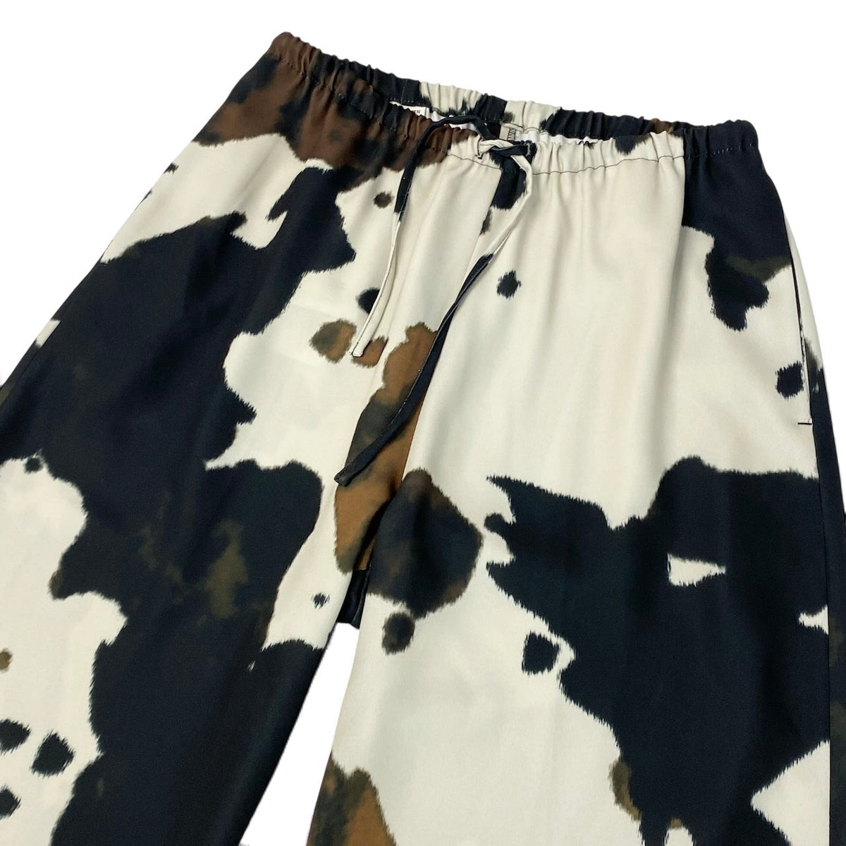 j29 【新品保管品】DRIES VAN NOTEN カウプリント ワイドイージーパンツ ボトムス  34サイズ マルチカラー ポリエステル100％ レディース 女性用u02t